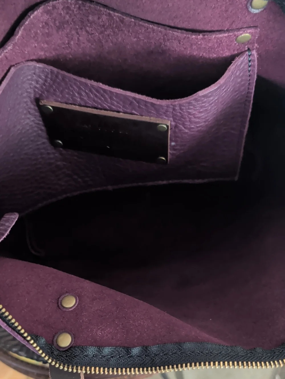 Portland Leather Plum Purple Shoulder Bag